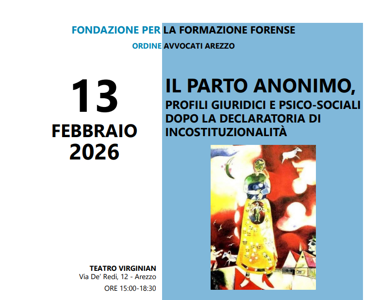 Il parto anonimo. Profili giuridici e psico-sociali (13 febbraio)